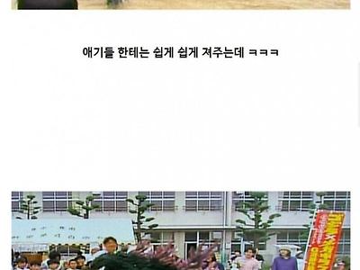 초등학교에서 씨름하는 고질라