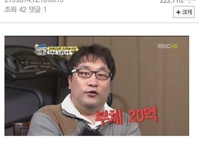 부채가 너무 비싸 못한 이혁재