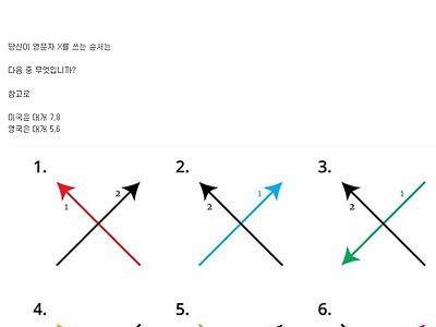 당신이 영문자 X를 쓰는 순서는?