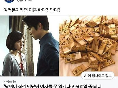 이혼한다 VS 안 한다