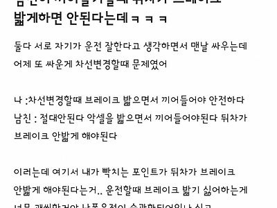 차선 변경에 대한 의견들