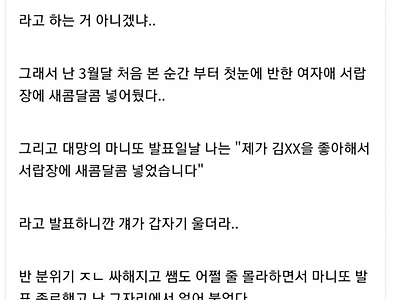 같은 반 여자애 울린 디씨인...