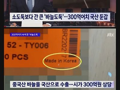 중국산 둔갑 과징금