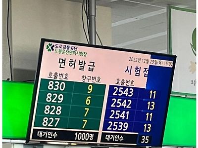 난리난 운전면허 적성검사 현장