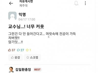 교수님….너무커요오옷