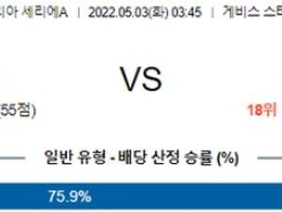 【세리에A】 5월 3일 아탈란타 vs 살레르니타나