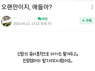 50일된 아기 놔두고 고양이 밥주러 다니는 캣맘