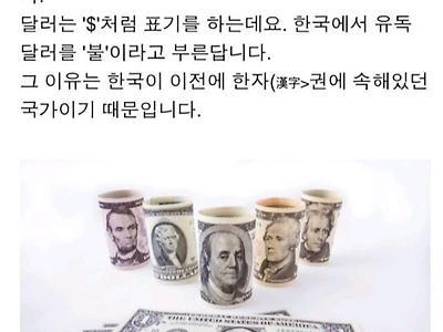 달러를 불이라고 부르는 이유