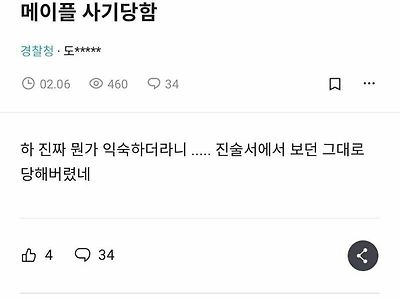 블라인드 메이플 사기 당했다는 사람