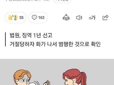동맥절단이 징역1년? 역시 그 성별...