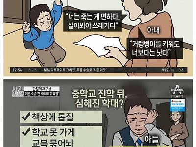 공부 못 한다고 아들을 학대한 아내