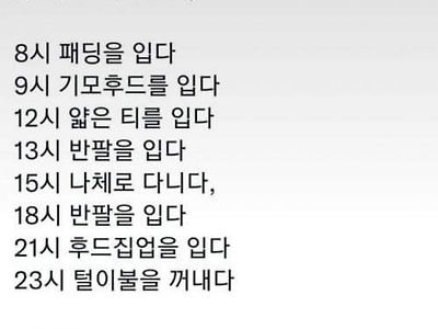 요즘 날씨 상황