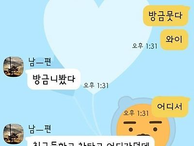 어떤 부부의 카톡 대화