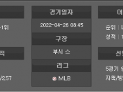 4월26일 MLB 세인트루이스 : 뉴욕메츠