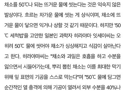 뜨거운물에 야채씻는게 맞는 이유 .jpg