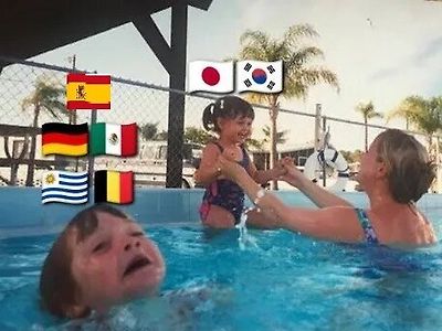 16강에서 패한 나라별 현황