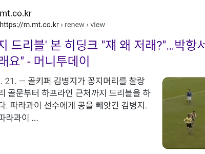히딩크 : 저 녀석 왜 저러는건데?