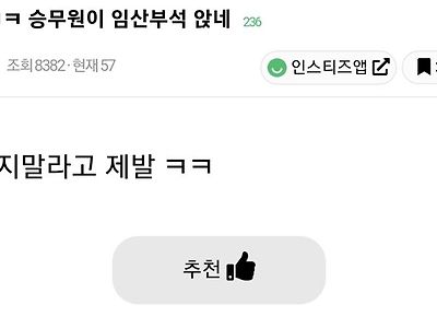 승무원이 임산부석 않네