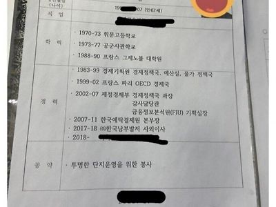 어느 동네의 동대표후보 약력