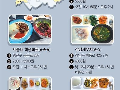 서울 시내 구내식당 Top 10