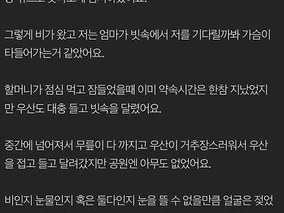 어릴적 떠나간 엄마가 오늘 결혼하셨어요