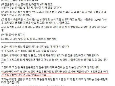 윤서인 발악: "솔직히 술먹고 도박하고 도둑질하던 독립운동가도 있지않나?"