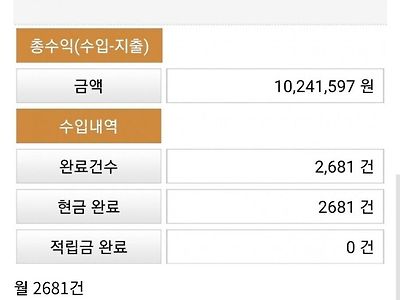 배달기사 수입 레전드