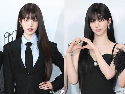 같은날 장원영과 카리나