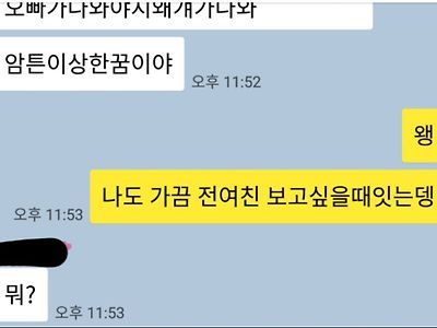 여친이 전 남친이 꿈에서 나왔다함..kakao