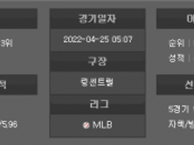 4월25일 MLB 오클랜드 : 텍사스