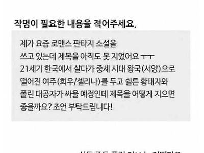 기가막힌 작명 센스