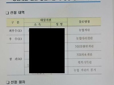 한국에서 가장 성의없는 비리