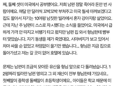 형님이 남편 유산을 가로챘어요1