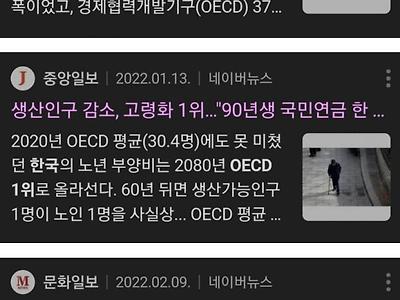 한국이 보유한 OECD 1위 기록들