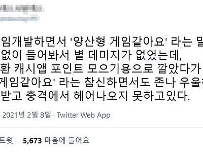 개발자에게 충격을 주는 리뷰