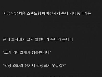 에어컨 샀더니 회사 상사 반응