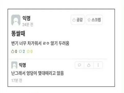 한 겨울 변기가 차가울 때 꿀팁.jpg