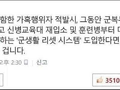 군내 가혹행위 근절 방법