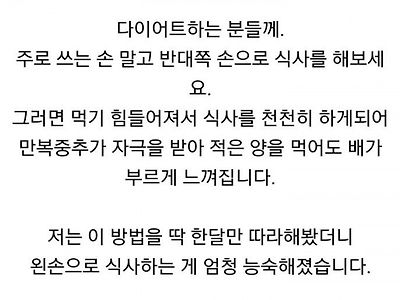 효과적인 다이어트 방법