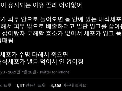 문신이 유지되는 이유