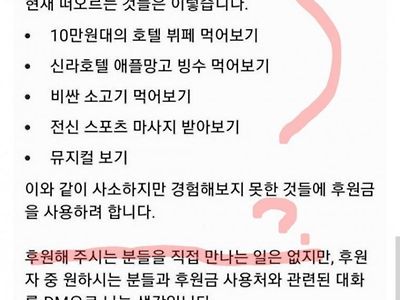 후원 해줄 사람 찾는다는 사회 초년생