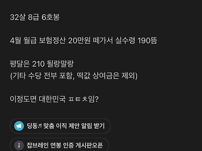 요즘 공무원 실수령액.jpg