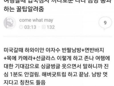여행갈때 입국 꿀팁
