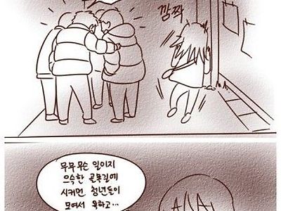 여자 혼자 골목길에서