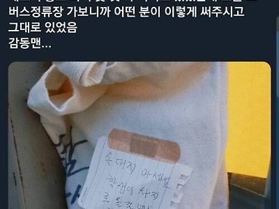 어제 버스정류장에 에코백 놓고왔는데