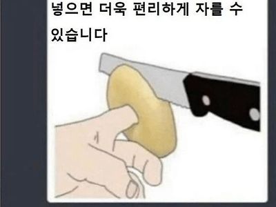 베이글 편하게 자르는 법