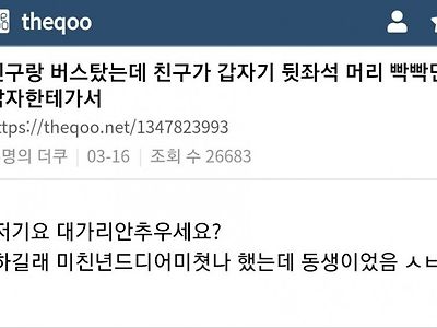 버스에서 대머리한테 시비 건 친구