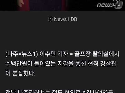 현직 경찰관, 평일 골프장 탈의실서 '700만원' 든 지갑 훔쳐