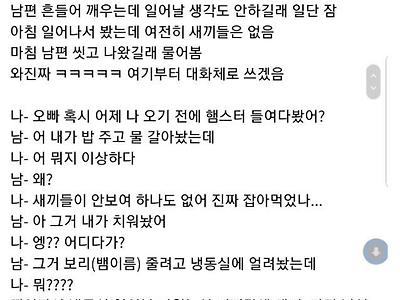 햄스터 때문에 이혼하게 생긴 부부