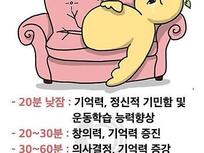 낮잠이 주는 효과